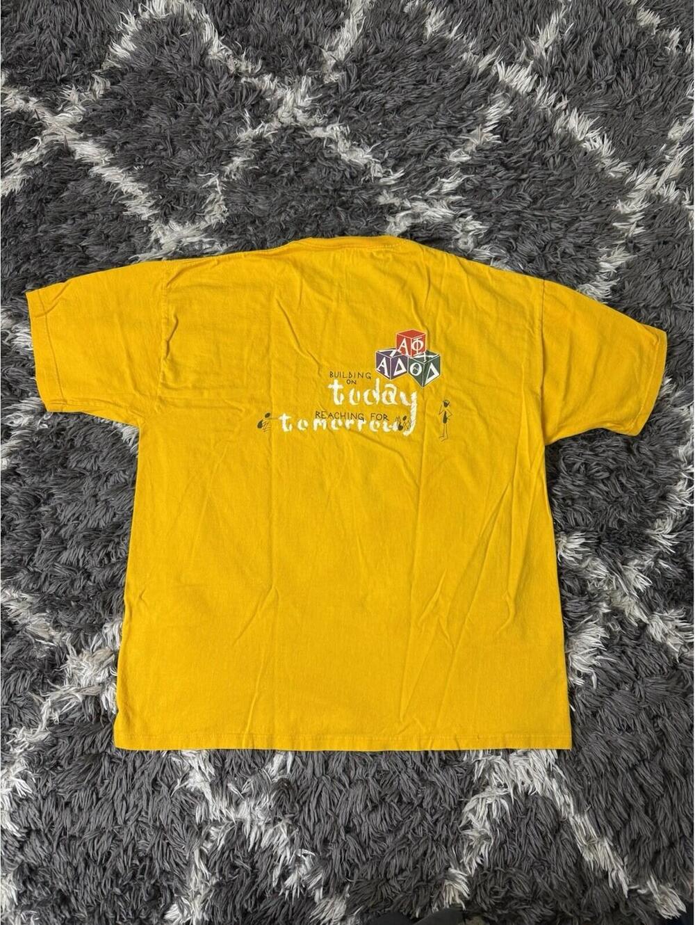 Vintage 90s Iowa State University ISU Greek Week 1998 T Shirt XL Yellow
